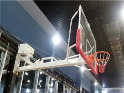  山东省青岛市中学体育馆悬臂式比赛篮球架安装